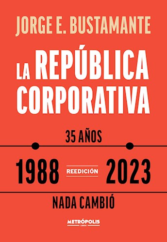 Papel REPUBLICA CORPORATIVA 35 AÑOS 1988-2023 NADA CAMBIO (REEDICION)