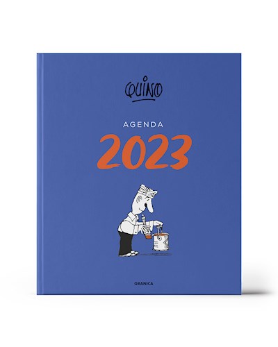 Papel AGENDA 2023 QUINO [TAPA AZUL] [DOS PAGINAS POR SEMANA] (CARTONE)