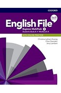 Papel ENGLISH FILE BEGINNER MULTIPACK A STUDENT'S BOOK A WORKBOOK A OXFORD (4 ED) (WITH ONLINE PRACTICE)