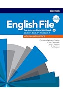 Papel ENGLISH FILE PRE INTERMEDIATE MULTIPACK A STUDENT'S BOOK A WORKBOOK A OXFORD [4ED] (ONLINE PRACTICE)