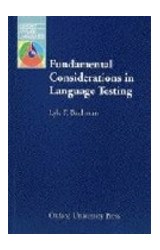Papel FUNDAMENTAL CONSIDERATIONS IN LANGUAGE TESTING PAPERBAC