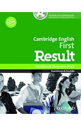 Papel CAMBRIDGE ENGLISH FIRST RESULT WORKBOOK RESOURCE PACK WITHOUT KEY