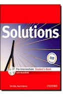 Papel SOLUTIONS PRE INTERMEDIATE STUDENT'S BOOK WITH MULTIROM