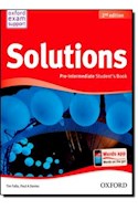 Papel SOLUTIONS PRE INTERMEDIATE STUDENT'S BOOK (2ND EDITION)