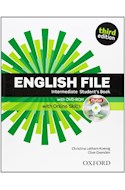 Papel ENGLISH FILE INTERMEDIATE STUDENT'S BOOK (WITH OXFORD ONLINE SKILLS + DVD-ROM) (ITUTOR) (3 EDICION)