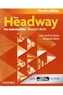 Papel NEW HEADWAY PRE INTERMEDIATE TEACHER'S BOOK OXFORD (WITH CD-ROM) (FOURTH EDITION)