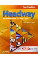 Papel NEW HEADWAY PRE INTERMEDIATE STUDENT'S BOOK (WITH ITUTOR DVD ROM) (FOURTH EDITION)