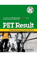 Papel PET RESULT WORKBOOK RESOURCE PACK WITH KEY (WITH MULTI  ROM) (SUITABLE FOR PET FOR SCHOOLS)