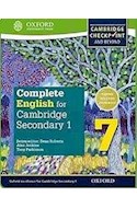 Papel COMPLETE ENGLISH FOR CAMBRIDGE SECONDARY 1 STAGE 7 STUDENT'S BOOK OXFORD (NOVEDAD 2017)
