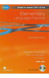 Papel NEW ELEMENTARY LANGUAGE PRACTICE WITH KEY (WITH CD ROM) [3/EDITION]