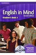 Papel ENGLISH IN MIND 3 STUDENT'S BOOK (WITH DVD ROM) (SECOND  EDITION)