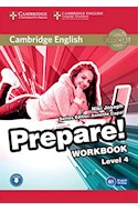 Papel PREPARE WORKBOOK LEVEL 4 CAMBRIDGE ENGLISH (B1 ENGLISH PROFILE) (WITH AUDIO) (NOVEDAD 2017)