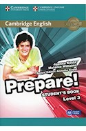 Papel PREPARE STUDENT'S BOOK LEVEL 3 CAMBRIDGE ENGLISH (WITH DOWNLOADABLE AUDIO) (NOVEDAD 2017)