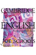 Papel CAMBRIDGE ENGLISH FOR SCHOOLS STARTER STUDENT'S BOOK