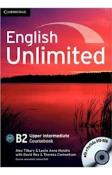 Papel ENGLISH UNLIMITED B2 UPPER INTERMEDIATE COURSEBOOK (WIT  H E-PORTFOLIO DVD-ROM)