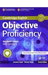 Papel OBJECTIVE PROFICIENCY STUDENT'S BOOK WITH ANSWERS (C2) (WITH DOWNLOADABLE SOFTWARE) (SECOND EDITION)