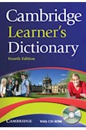 Papel CAMBRIDGE LEARNER'S DICTIONARY [WITH CD-ROM] (FOURTH EDITION)