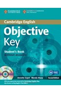 Papel OBJECTIVE KEY STUDENT'S BOOK WITHOUTH ANSWERS (WITH CD-  ROM) (SECOND EDITION)