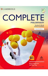 Papel COMPLETE PRELIMINARY STUDENT'S BOOK WITHOUT ANSWERS CAMBRIDGE [B1] (SECOND EDITION)