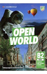 Papel OPEN WORLD B2 FIRST STUDENT'S BOOK WITHOUT ANSWERS CAMBRIDGE (NOVEDAD 2020)