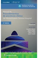 Papel MANUAL DE PROCEDIMIENTOS DE ANESTESIA CLINICA DEL MASSACHUSETTS GENERAL HOSPITAL (BOLSILLO) (RUST.)