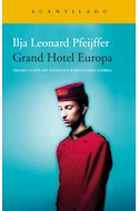 Papel GRAND HOTEL EUROPA (COLECCION NARRATIVA 347)