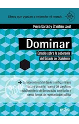 Papel DOMINAR ESTUDIO SOBRE LA SOBERANIA DEL ESTADO DE OCCIDENTE (COLECCION CLAVES CONTEMPORANEAS 360)