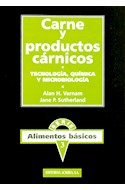 Papel CARNE Y PRODUCTOS CARNICOS TECNOLOGIA QUIMICA Y MICROBIOLOGIA (SERIE ALIMENTOS BASICOS 3)