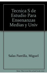 Papel TECNICAS DE ESTUDIO PARA ENSEÑANZAS MEDIAS Y UNIVERSIDA (LIBRO BOLSILLO LB1479)
