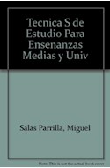Papel TECNICAS DE ESTUDIO PARA ENSEÑANZAS MEDIAS Y UNIVERSIDA (LIBRO BOLSILLO LB1479)