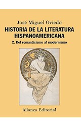 Papel HISTORIA DE LA LITERATURA HISPANOAMERICANA 2 DEL ROMANTICISMO AL MODERNISMO