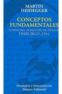 Papel CONCEPTOS FUNDAMENTALES CURSO DEL SEMESTRE DE VERANO FRIBURGO 1941 (ALIANZA ENSAYO EN117)