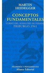 Papel CONCEPTOS FUNDAMENTALES CURSO DEL SEMESTRE DE VERANO FRIBURGO 1941 (ALIANZA ENSAYO EN117)