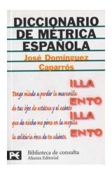 Papel DICCIONARIO DE METRICA ESPAÑOLA (BIBLIOTECA DE CONSULTA)