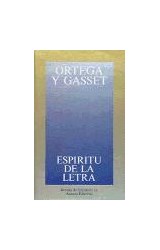 Papel ESPIRITU DE LA LETRA (OBRAS DE JOSE ORTEGA Y GASSET OOG28)
