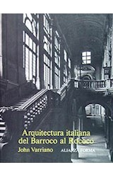 Papel ARQUITECTURA ITALIANA DEL BARROCO AL ROCOCO (ALIANZA FORMA AF97)