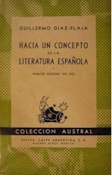Papel HACIA UN CONCEPTO DE LA LITERATURA ESPAÑOLA (AUSTRAL)