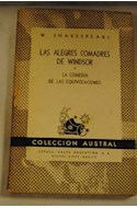 Papel ALEGRES COMADRES DE WINDSOR  /  LA COMEDIA DE LAS EQUIVOCACIONES (COLECCION AUSTRAL 453)