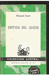 Papel CRITICA DEL JUICIO [VOLUMEN EXTRA] (AUSTRAL)