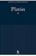 Papel PLATON II [ANTONIO GORRI ALEGRE] (BIBLIOTECA DE GRANDES PENSADORES) (CARTONE)