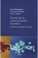 Papel TEORIA DE LA COMUNICACION HUMANA INTERACCIONES PATOLOGIAS Y PARADOJAS