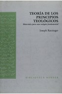 Papel TEORIA DE LOS PRINCIPIOS TEOLOGICOS MATERIALES PARA UNA TEOLOGIA FUNDAMENTAL