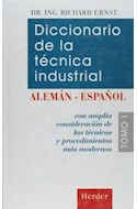 Papel DICCIONARIO DE LA TECNICA INDUSTRIAL ALEMAN-ESPAÑOL (CARTONE)