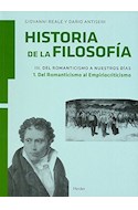 Papel HISTORIA DE LA FILOSOFIA (VOLUMEN III) DEL ROMANTICISMO A  NUESTROS DIAS (TOMO 1) DEL ROMANTICISMO