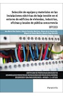 Papel SELECCION DE EQUIPOS Y MATERIALES EN LAS INSTALACIONES ELECTRICAS DE BAJA TENSION EN EL ENTORNO