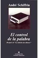 Papel CONTROL DE LA PALABRA (COLECCION ARGUMENTOS)