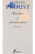 Papel MAXIMAS Y PENSAMIENTOS (COLECCION AFORISMOS) (CARTONE)