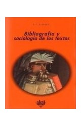 Papel BIBLIOGRAFIA Y SOCIOLOGIA DE LOS TEXTOS (COLECCION UNIVERSITARIA 238)