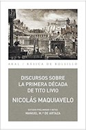 Papel DISCURSOS SOBRE LA PRIMERA DECADA DE TITO LIVIO (COLECCION BASICA DE BOLSILLO)