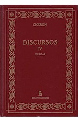 Papel DISCURSOS IV FILIPICAS (BIBLIOTECA GREDOS) (CARTONE)